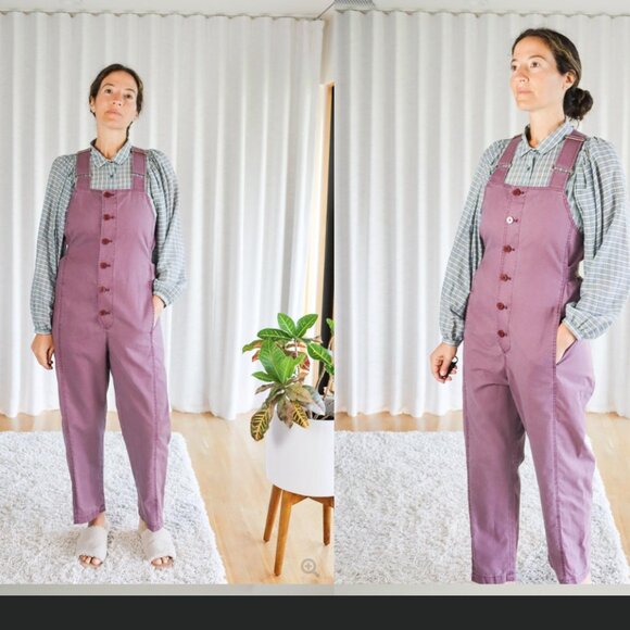Caron Callahan BRIA jumpsuit/coveralls/overalls MULBERRY - Size M 6/8 EUC! Yummy - Picture 1 of 10